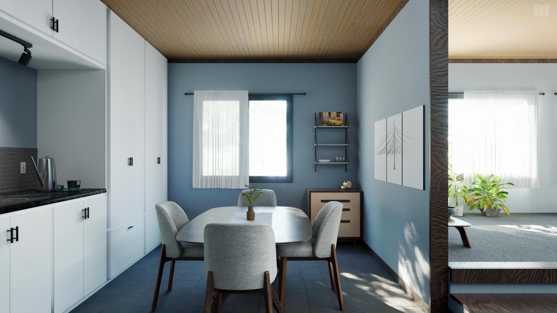 Apartment Kitchen Render